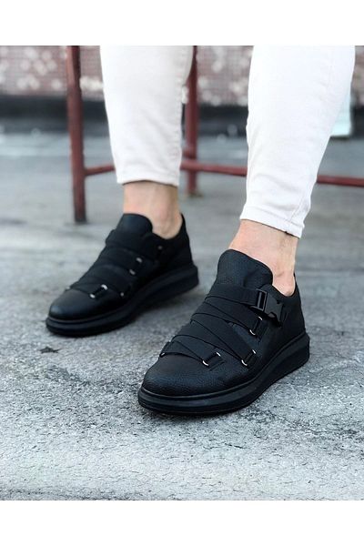 Peaces Store Wagoon Wg033 Charcoal Men's High Sole Shoes