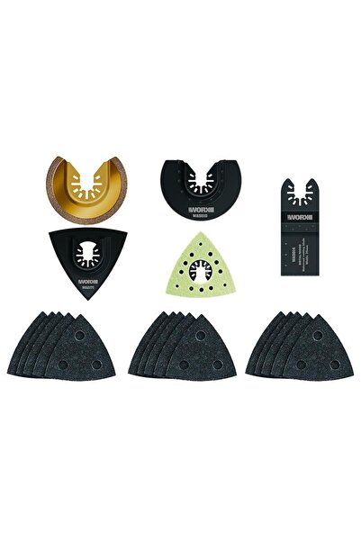 WORX WA5095 Çok Amaçlı Raspalama Makinası İçin Universal 20 Parça Aksesuar Seti