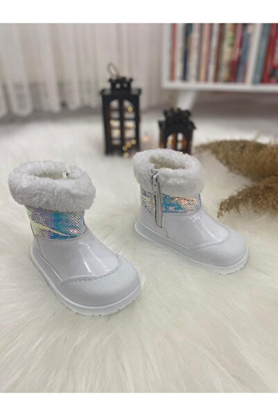 NevaYy collection Kız Çocuk Payetli İçi Kürklü Şık Bot