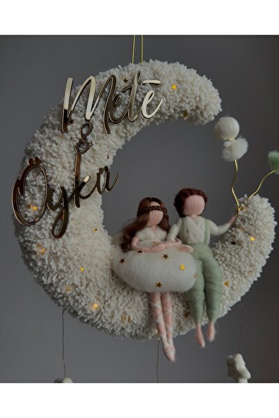 Genel Markalar Kapı süsü, ikiz bebek kapı süsü, keçe bebek kapı süsü