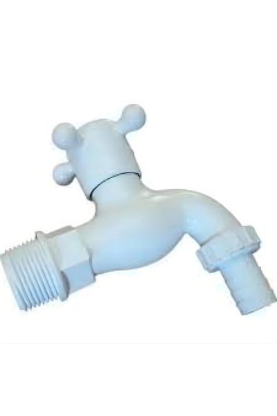 efmues White Colored Faucet Plastic - Can and Garden Tap