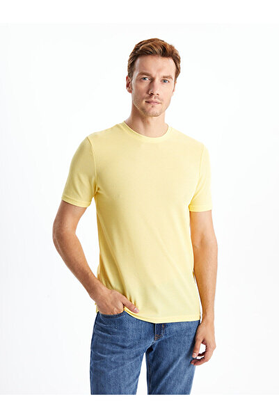 LC Waikiki Tricou pentru bărbați cu mânecă scurtă LCWAIKIKI Classic Yellow gu...