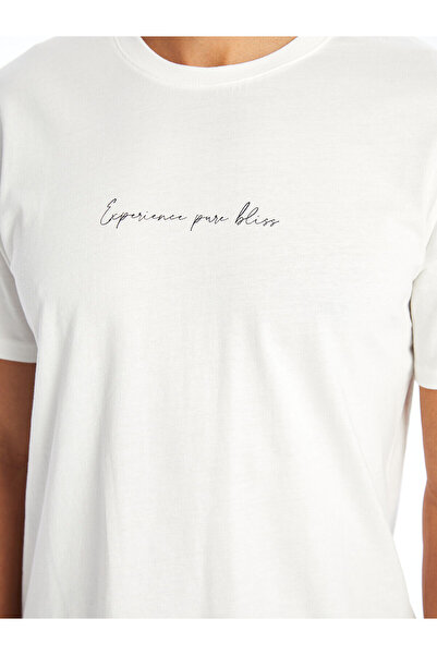 LC Waikiki Lcwk Crew Neck Short Sleeve Printed Combed Cotton Men's T-Shirt