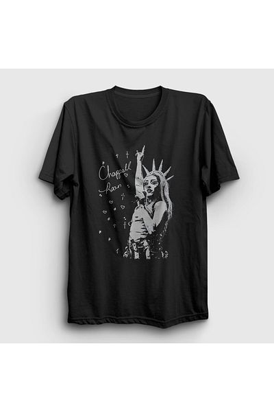 Presmono Μπλουζάκι Lady Liberty Unisex Μαύρο Μουσική Chappell - 498061 ττ