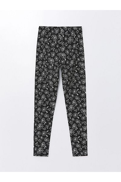 LC Waikiki Lw - Girl's Floral Tights with Elastic Waist