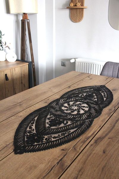 DDHOME Snur din dantelă Detaliu tricotat Față de masă Fiskos 100x35 cm 1006-ORTAYVRLK