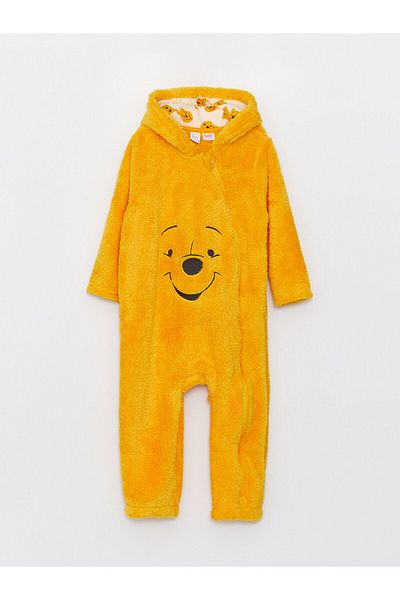 LC Waikiki Lcwk Winnie the Pooh Embroidered Plush Baby Boy Jumpsuit (0-12 Months with Boots, 12 Months Without Boots)