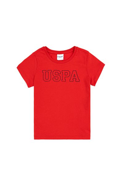 U.S. Polo Assn. Boy's Red Basic Crew Neck T-Shirt 50284818 -Vr030