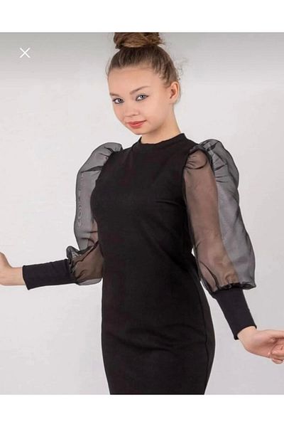 MAVİ PATİK Rochie cu mâneci cu balon