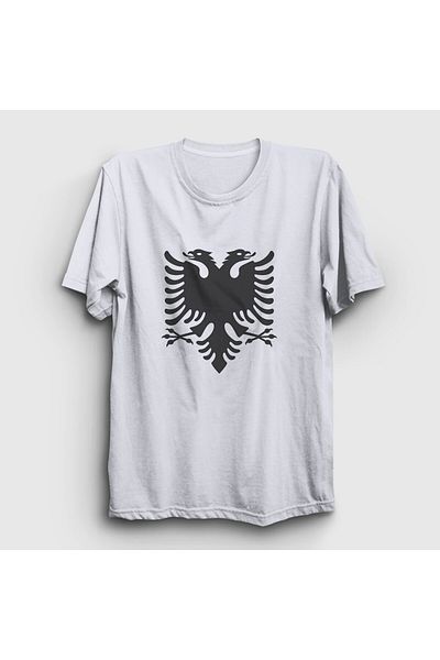 Presmono Μπλουζάκι Unisex Λευκό Αλβανίας με σημαία Αλβανίας 494873 ττ