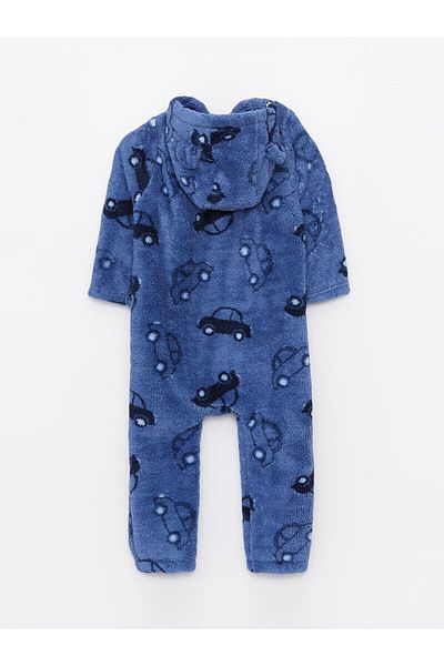 LC Waikiki Lw – Plüsch-Overall für Jungen mit Kapuze (0–12 Monate mit Stiefeletten, 12 Monate ohne Stiefeletten)