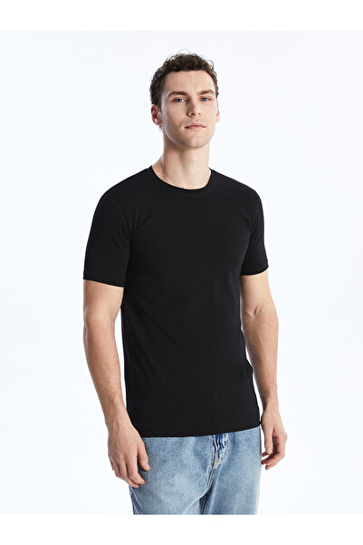 LC Waikiki Nevavm with a Difference Oval Collar Short Sleeve Men's T-Shirt
