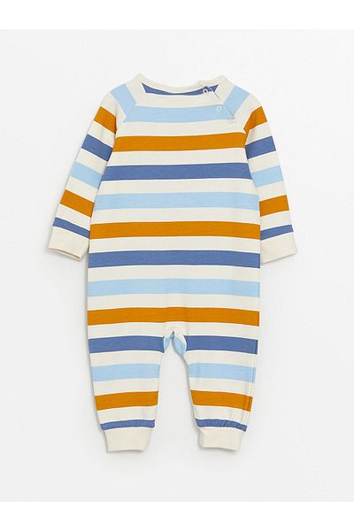 LC Waikiki Lcwk Crew Neck Color Block Baby Boy Jumpsuit