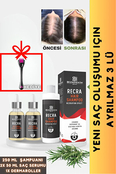 BİZİMHEKİM ŞİFA EVİ Saç Çıkarıcı Serum Dökülme Karşıtı Şampuan Yeni Saç Teli ...