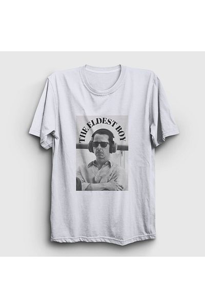 Presmono Unisex Λευκό μπλουζάκι συνέχειας 'Eldest Kendall Logan Roy' - 496917 ττ