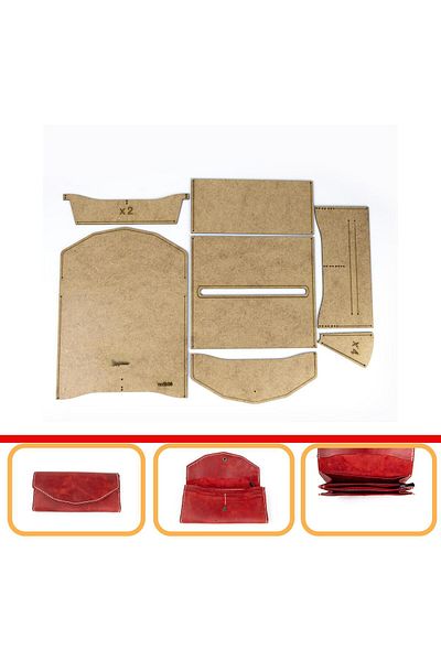 AiryFooT 7 Piece Zippered Women's Wallet Pattern - Ib38