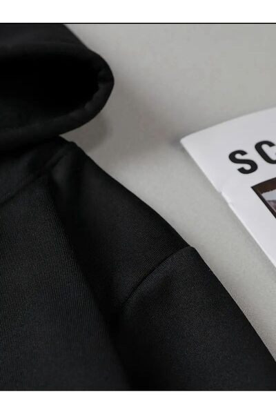 caddekombin Paris Jet Avme Printed Hooded Pocket Sweatshirt