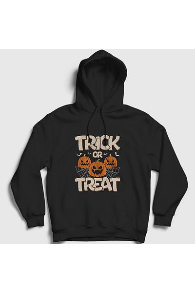 Presmono Унисекс суитшърт с качулка Halloween V2, черен - Trick Or Treat 501061tt