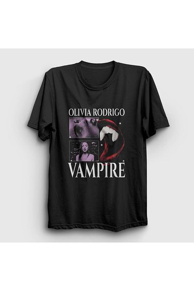 Presmono Μπλουζάκι Unisex Μαύρο Vampire Music Olivia Rodrigo 499887 ττ
