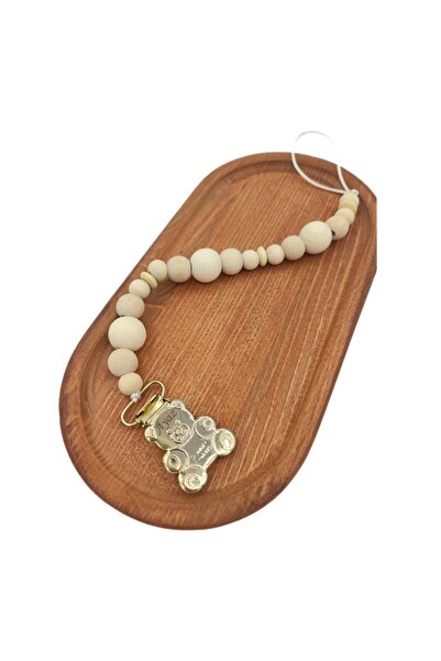 Serap Yılmaz Sahi Isimli Ahşap Boncuklu Bebek Emzik Zinciri - Emzik Askısı - ...