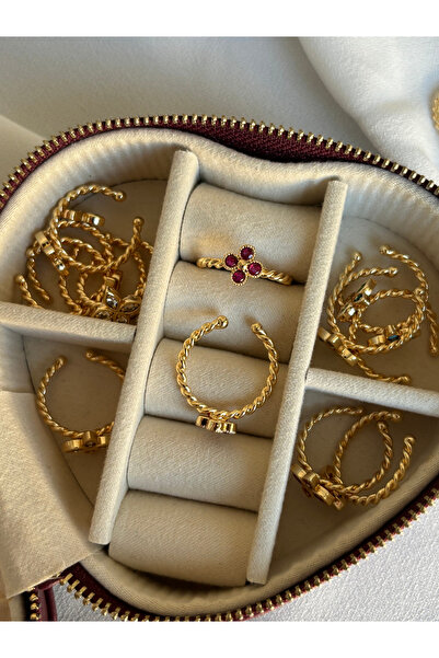 ringbox Fuşya Renkli Çıtır Çiçek Koleksiyon Yüzük