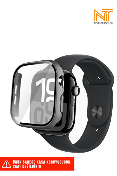 Nezih Case Apple Watch Serisi 10 Uyumlu 46mm Sert PC Kasa ve Ekran Koruyucu