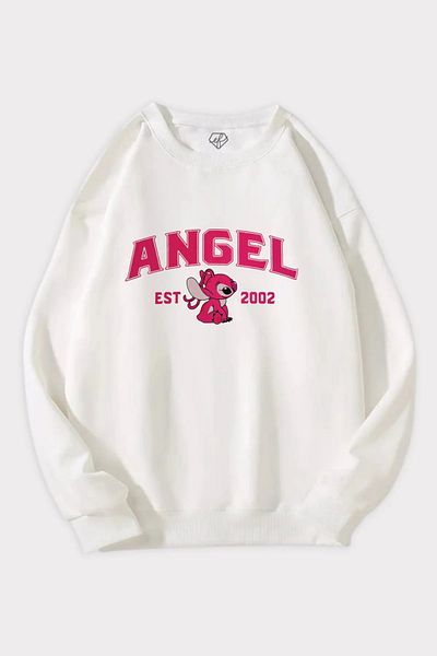 Gofeel Φούτερ 3 Thread Raster Angel & Stitch Couple Lover