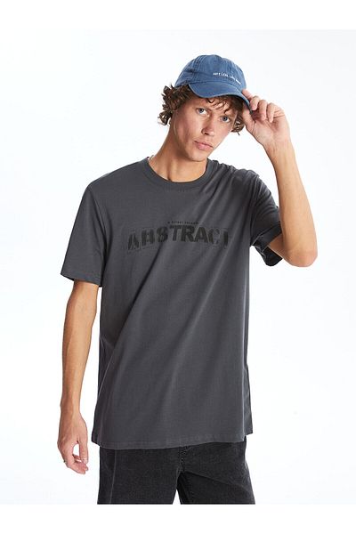 LC Waikiki LCW Men's Combed Cotton T-Shirt - Crew Neck, Short Sleeve, Printed