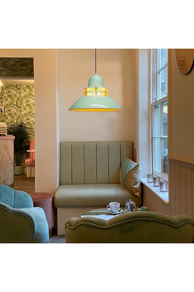 LÂDEN AYDINLATMA S-10 Water Green Chandelier Single Pendant Lamp Living Room Kitchen Hairdresser Cafe Lamp Decorative Lighting Patisserie