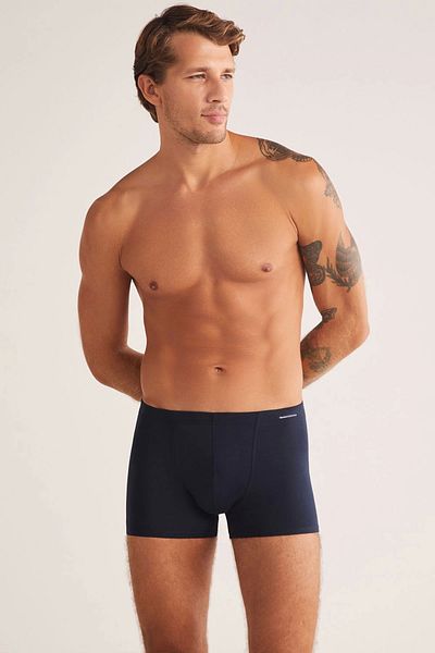Kom Ανδρικά μποξεράκια Davide Cotton Basic - Navy Blue