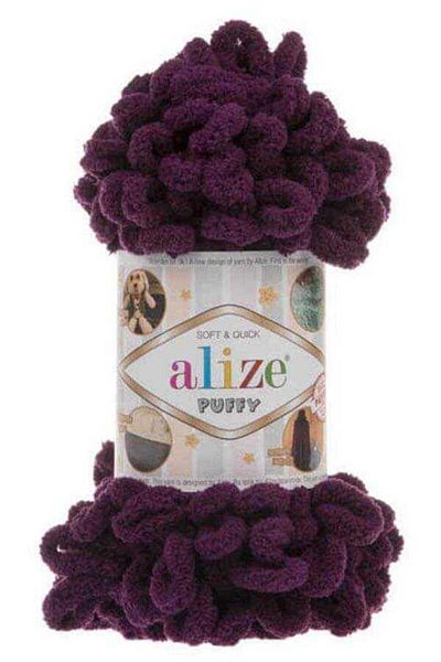 Alize Πλεκτό νήμα Puffy Μονό - 111 Μωβ - 100 Γρ. 9 Μ. Πλεκτό νήμα με δάχτυλα
