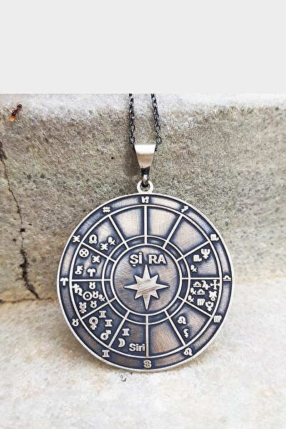 VAOOV 925 Ayar Gümüş Doğum Haritası Astroloji Kolye
