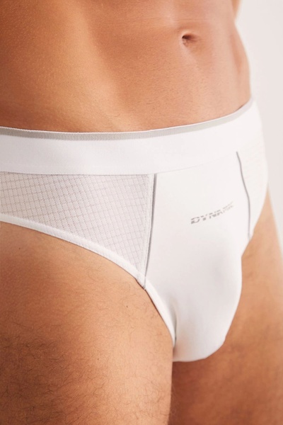 Kom Manila Parçalı Desenli Erkek Slip - Beyaz