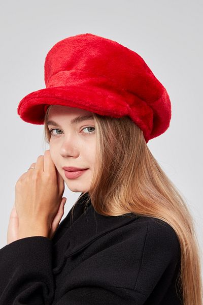 derikem Women's Plush Cap Newsboy Winter Hat