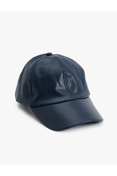 Koton Faux Leather Cap Hat
