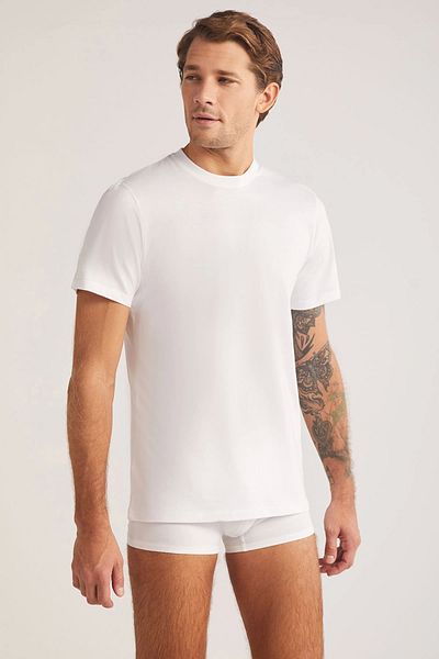 Kom Eduardo Crew Neck 2-Piece Men's T-Shirt - White