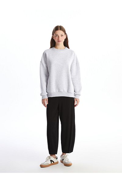 LC Waikiki Γυναικείο χοντρό φούτερ Lcw Crew Neck Oversize