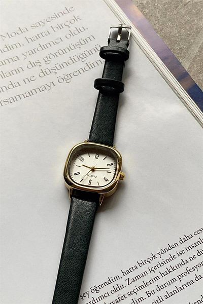 mylove Pera Leather Strap Watch Khaki