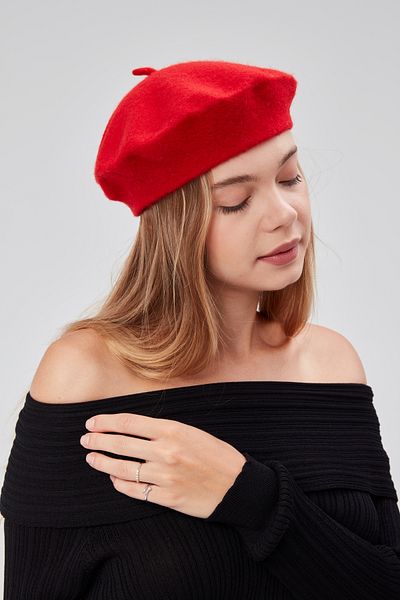 derikem Cap Women's Artist Painter Cap Classic French Beret Fashion Artist Cap Beret Felt French Hat