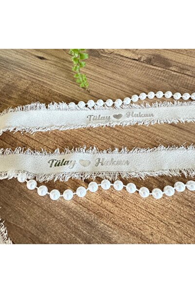 Atatuğ Hediyelik Dökülmeyen İncili İsime Özel Söz Nişan Kurdelesi