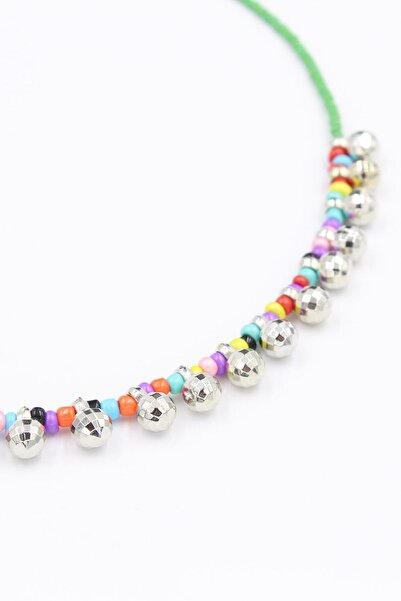 Chantaky 051 302 قلادة ديسكو مرصعة بالخرز