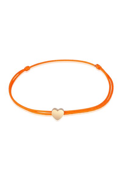 ELLI Armband Damen Herz-Anhänger elastisch Basic mit Nylon blau aus 925 Sterling Silber