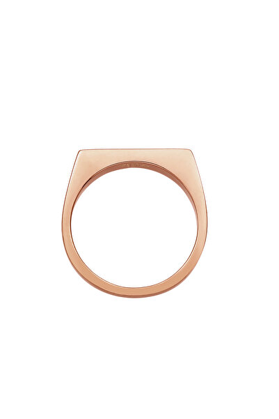 ELLI Dámský pečetní prsten s čtvercovým geometrickým vzorem, základní velikost, stříbro 925