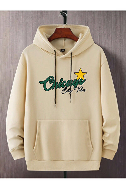 LORVANIY سترة للجنسين – مطبوعة رقميًا من الأمام بتصميم مدينة شيكاغو، مقاس كبي...