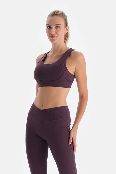 Dagi Plum Damen-Sport-BH mit überkreuzten Trägern