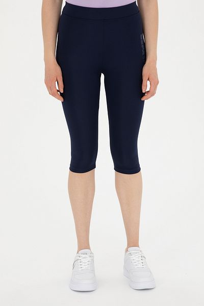 U.S. Polo Assn. Women's Navy Blue High Waist Capri Sports Leggings 50284265-Vr033