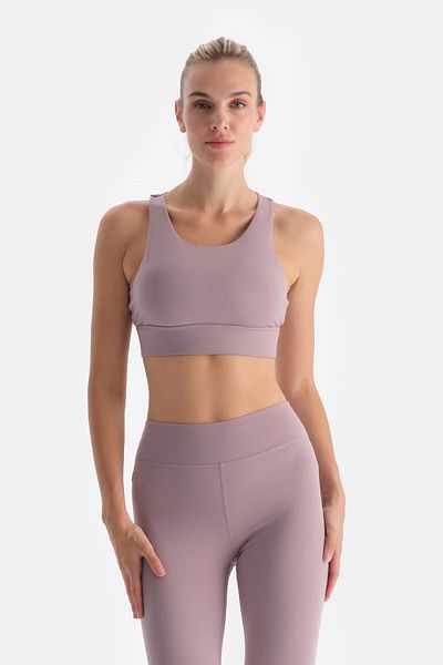 Dagi Dusty Rose Damen-Sport-BH mit Tüll-Rückendetail