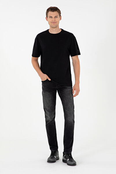 U.S. Polo Assn. Pánské černé tričko 50284630-VR046