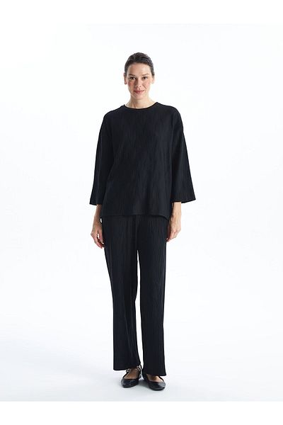 LC Waikiki Lcw Elastic Waist Textured Women's Trousers