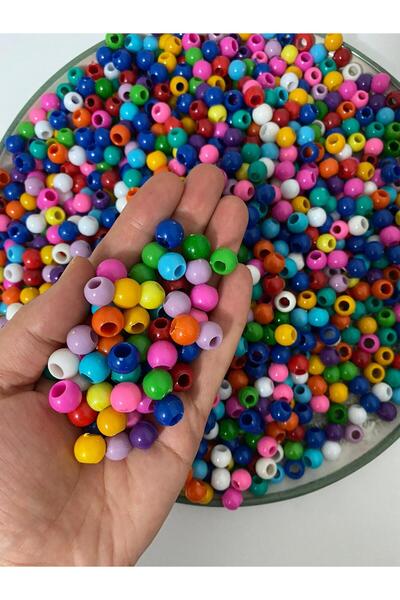 312 KONSEPT 10 мм декоративни сини пластмасови мъниста (10 мм - 100 броя)